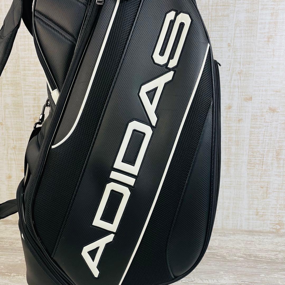 極美品】adidas アディダスゴルフリニアロゴ キャディバッグ 9.5型