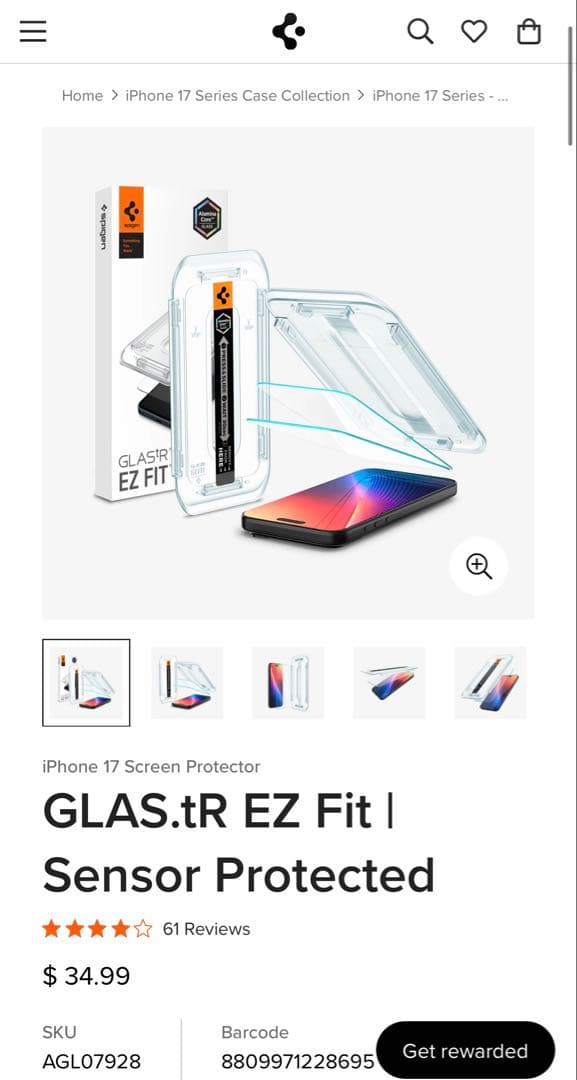 Apple iPhone17（Spigen製ケース+フィルム+Anker充電器） - メルカリ