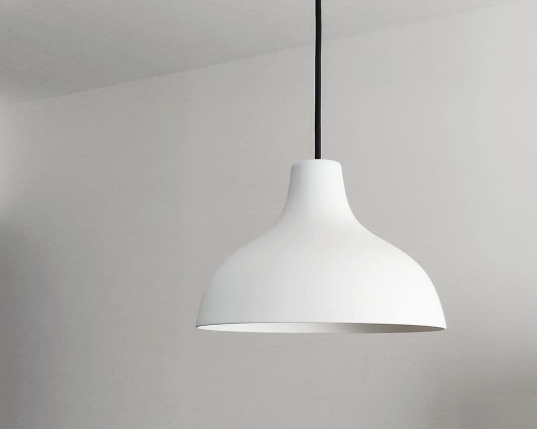 無印良品 MUJI 陶器製 ペンダントライト 大 白磁 天井照明 モダン