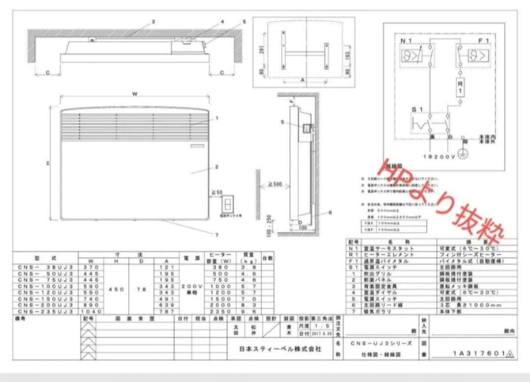 スティー ベル エルトロン パネルヒーター NS120 UJ3 238479 スティー