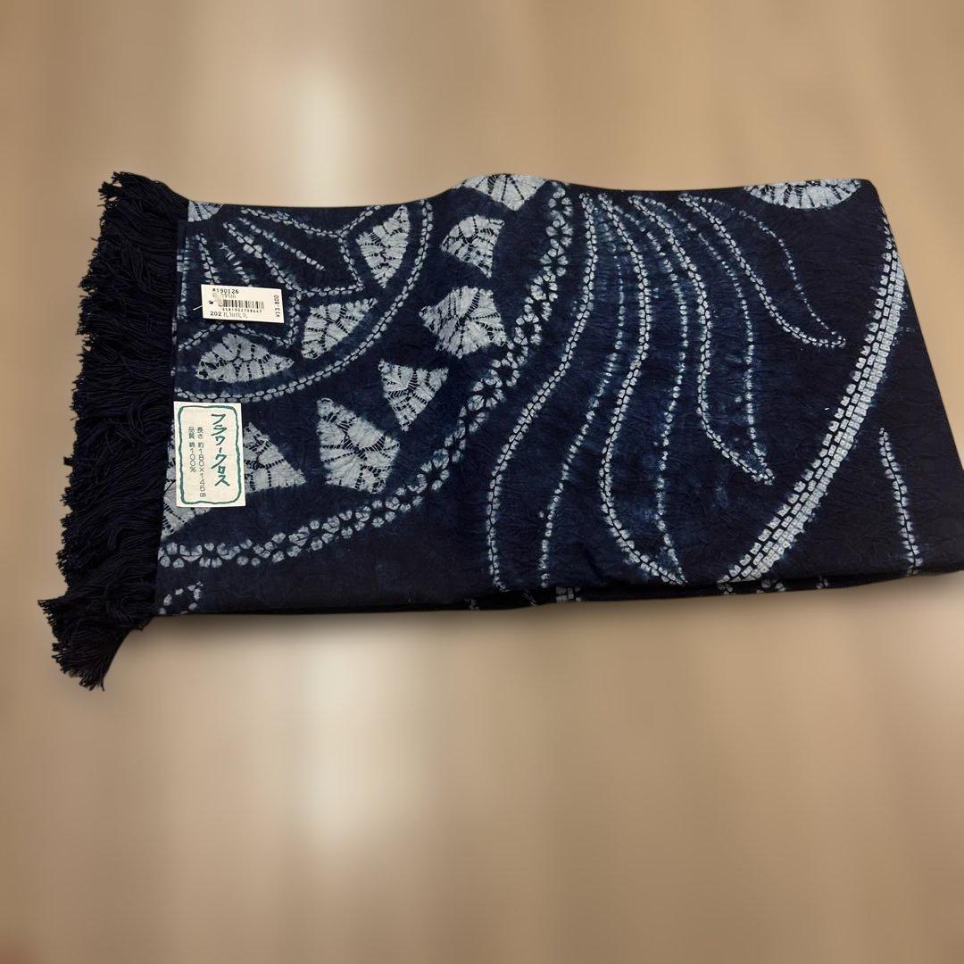 新品 本藍染 本藍絞りテーブルクロス 大判146×180cm綿100% - メルカリ