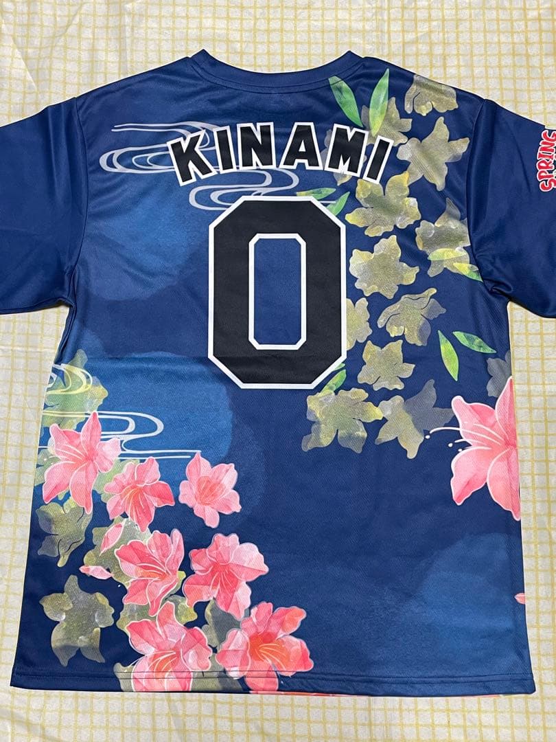 2025阪神タイガース木浪選手 沖縄キャンプ限定かりゆし風選手Tシャツ