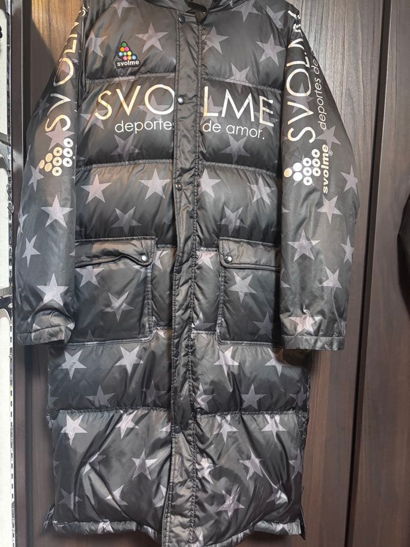 svolme 星柄 フード付きベンチコート L-XL 発熱中綿ベンチコート<br>(2カラー) NEW,FOOTBALL SVOLME