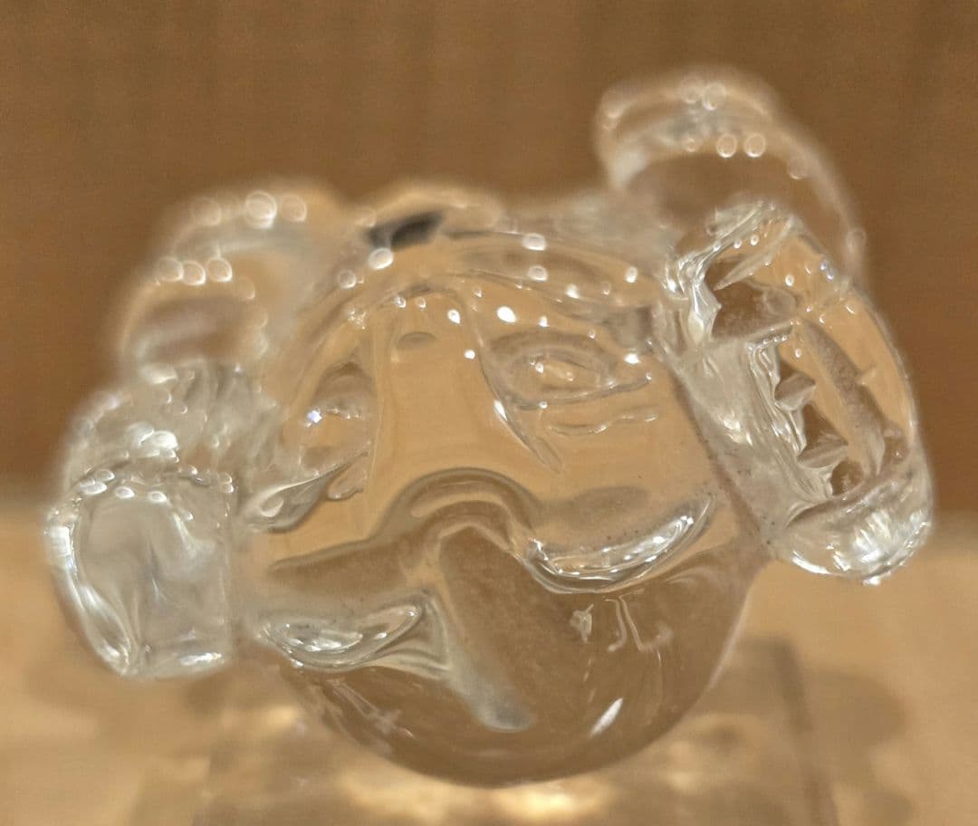 希少【愛光堂 刻印入】天然水晶 招き猫 ／自由が丘の名店購入 本物