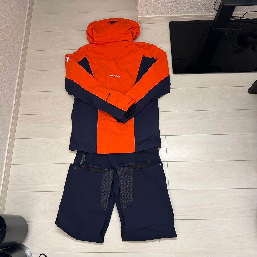 Mammut スキー スノーウェアセット オレンジ/ネイビー - メルカリ