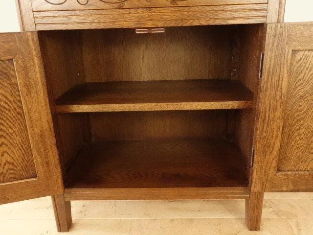 価格家具・インテリア - 勇峰工芸 雅 花柄キャビネット ナラ材家具