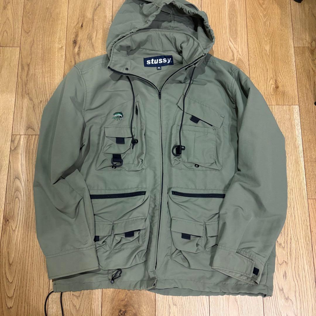 希少 90s ビンテージ old stussy フィッシング ジャケット XL - メルカリ