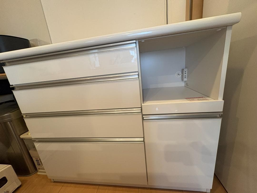 るい様限定　【大川家具】 キッチンカウンター 食器棚 完成品(日本製) 楽天市場】食器棚 レンジ台 幅105cm キッチンカウンター 完成品 大川