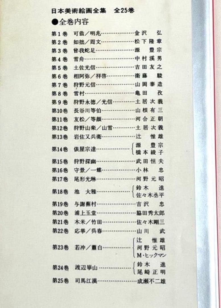 レア)日本美術絵画全集 定価11万5000円超ワイド版 集英社 全25巻セット