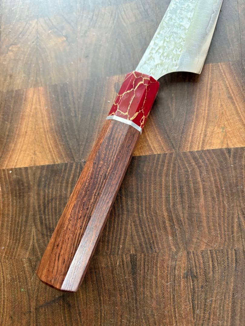 黒崎優 閃光 鋭 切付 ペティナイフ 150mm レッドターコイズ 黒崎優