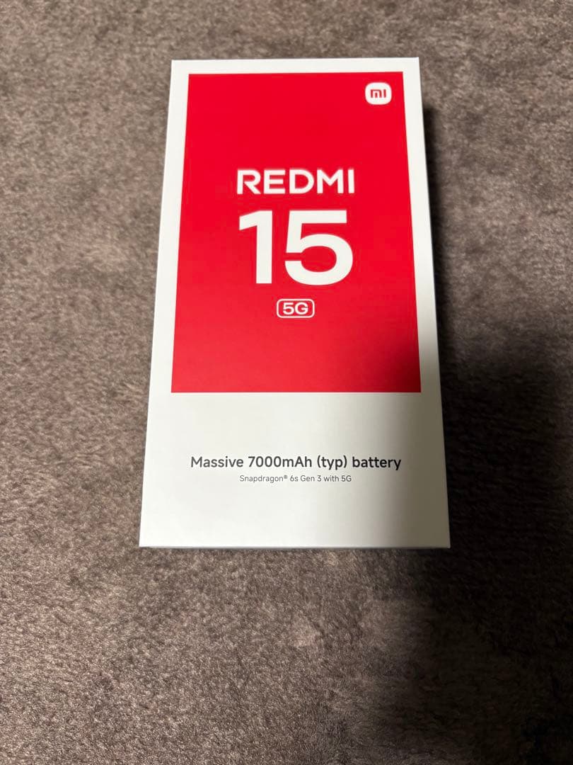 Xiaomi Redmi 15 5G Midnight Black 本体 SIMフリー】REDMI 15 5G 4GB+128GB Midnight Black Xiaomi｜シャオミ