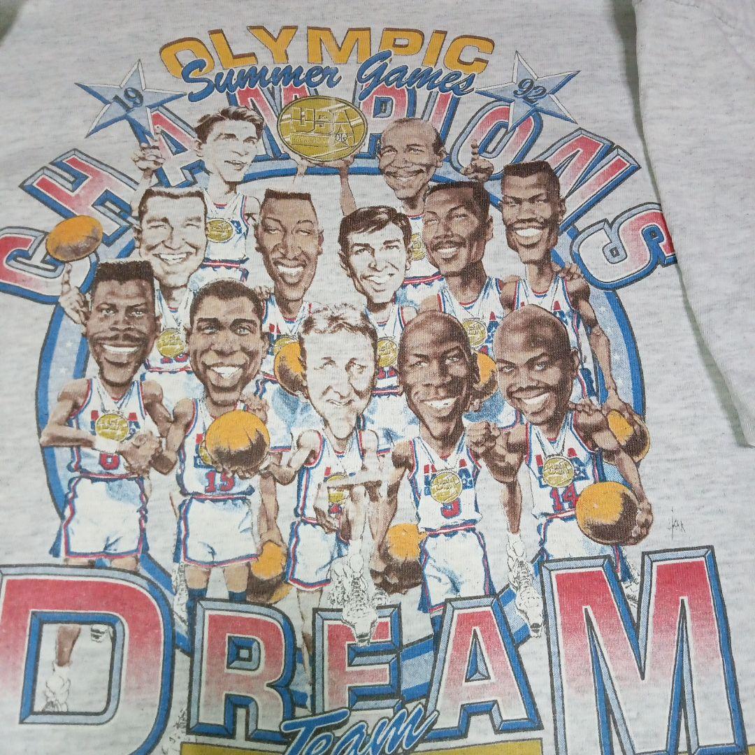 NBA初代ドリームチーム92年バルセロナオリンピック金メダル記念Tシャツ