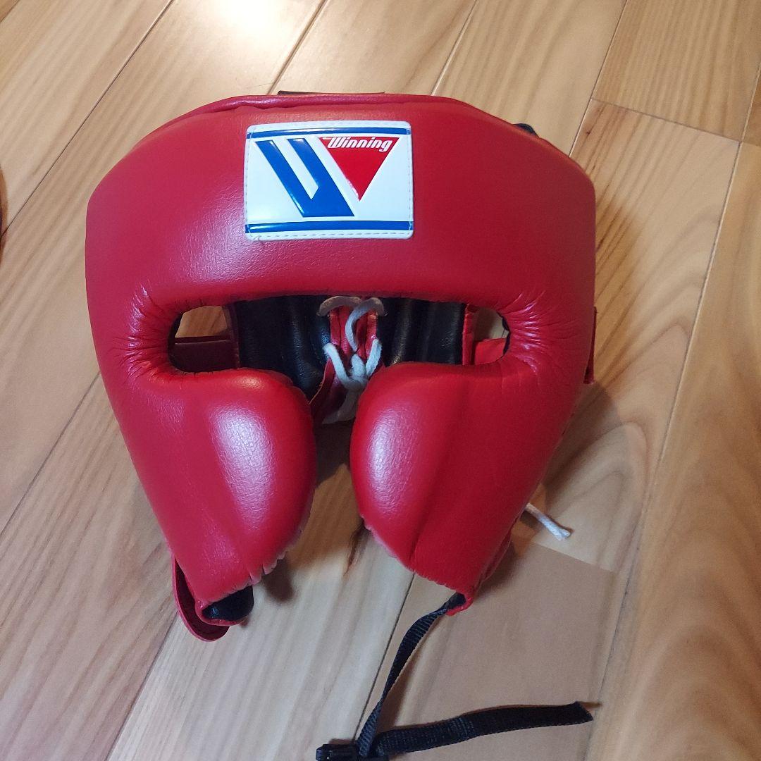 専用です!!値下げ↓winning ヘッドギア ヘッドガード 赤M - メルカリ