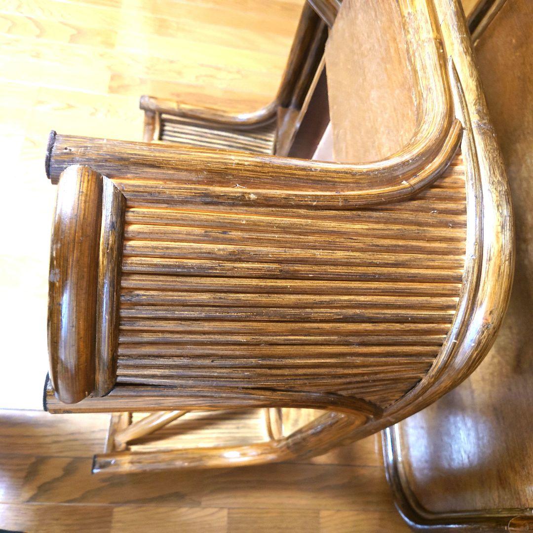 ラタン 籐 座卓 80X80 センターテーブル ガラス天板 こたつ