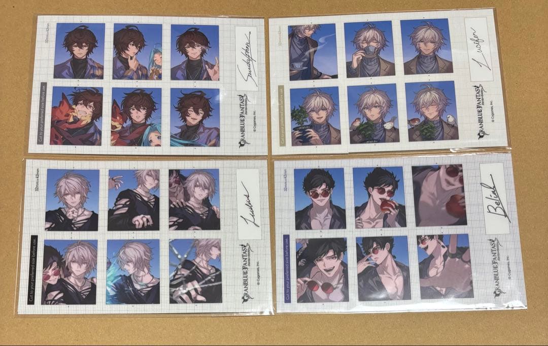 グラブル ルシファー ベリアル サンダルフォン ルシフェル 証明写真風