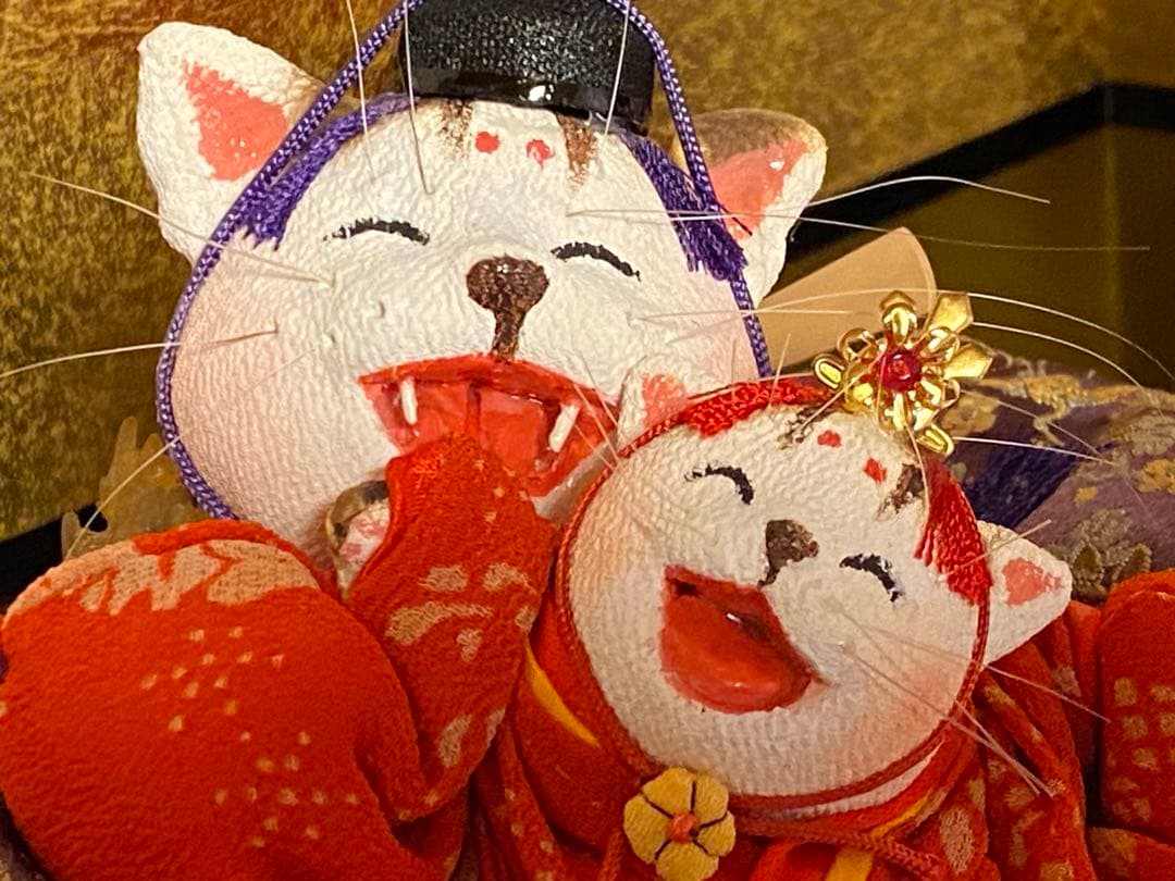 創作人形作家石渡いくよ作◇雛人形◇猫雛人形◇古布縮人形◇笑顔溢れる