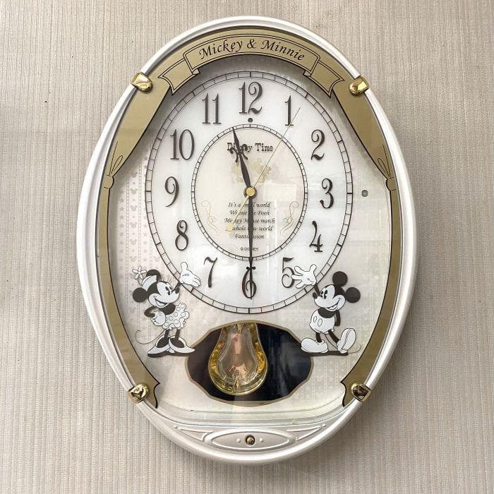 Y 中古 セイコー ディズニータイム メロディ電波掛け時計 FW567W