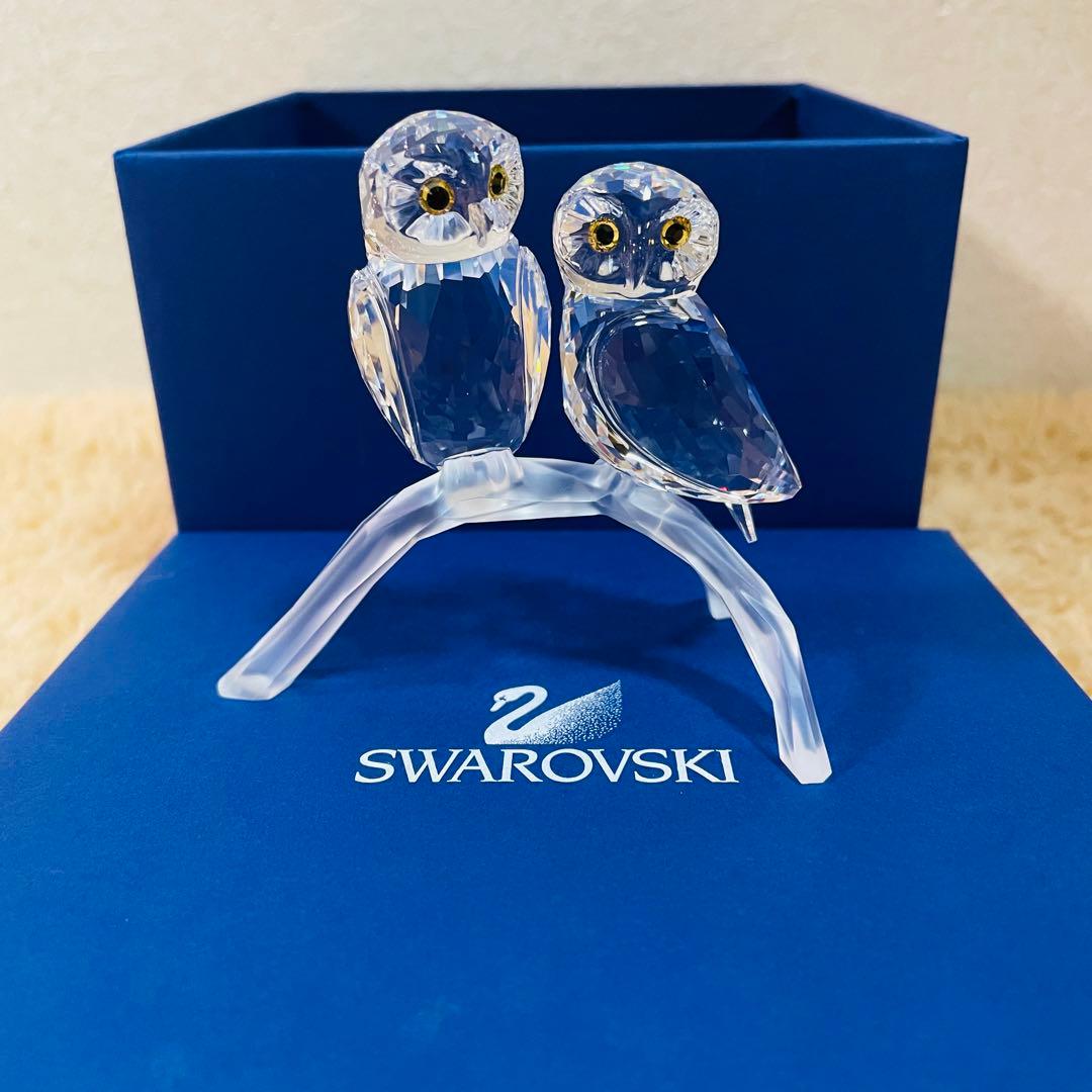 スワロフスキー/廃盤 フクロウ2羽 - メルカリ