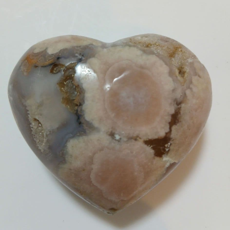 桜瑪瑙 ぷっくり ハート 置物 天然石 握り石 - メルカリ