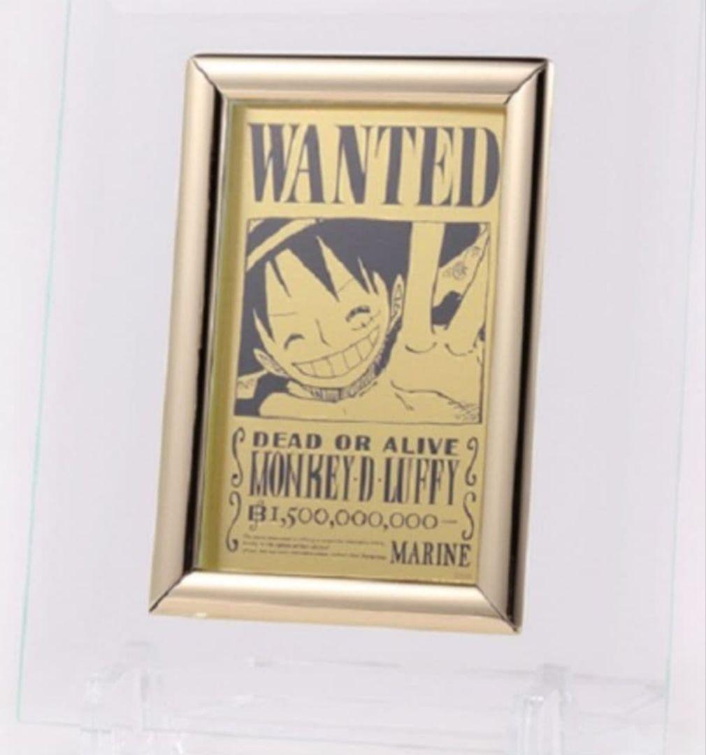 キラポイさんONEPIECE 純金製 ルフィ 手配書 ワンピース　カード 純金 手配書 ルフィ ワンピース カードの通販 by わんどら's shop｜ラクマ