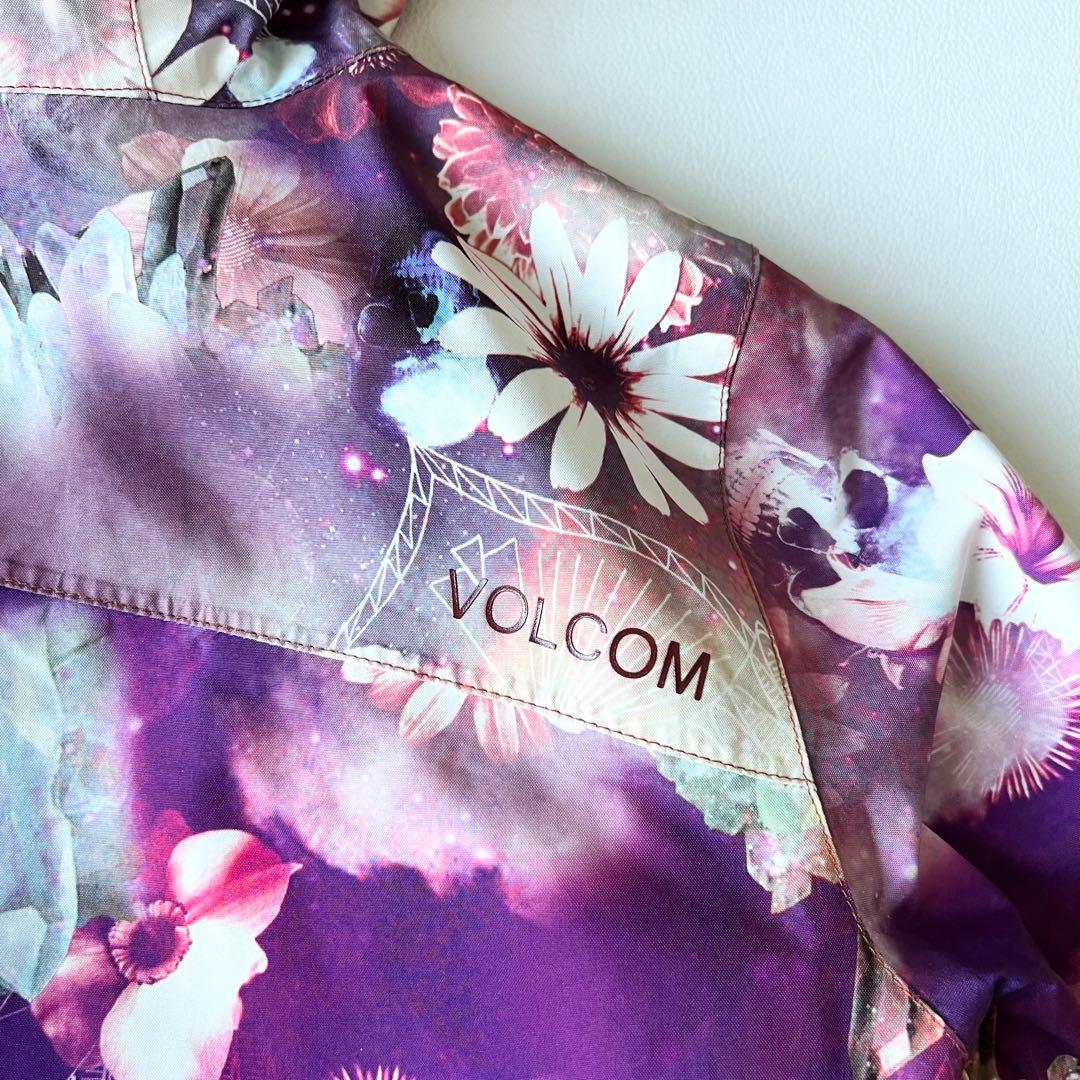 3236【美品】ボルコム ジャケット ゴアテックス 総柄 花柄 S ピンク