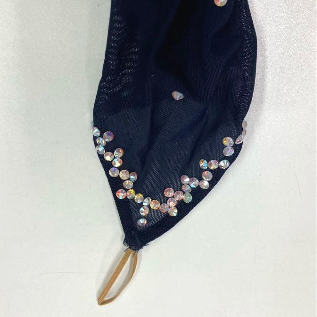 社交ダンス スタンダードドレス モダンドレス スパンコール ネイビー