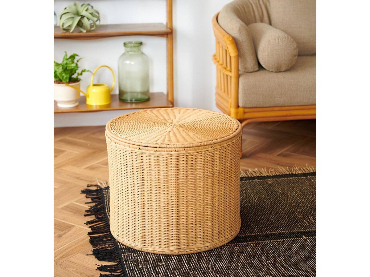 JOURNAL STANDARD FURNITURE ROTIN STORAGE STOOL / ジャーナル