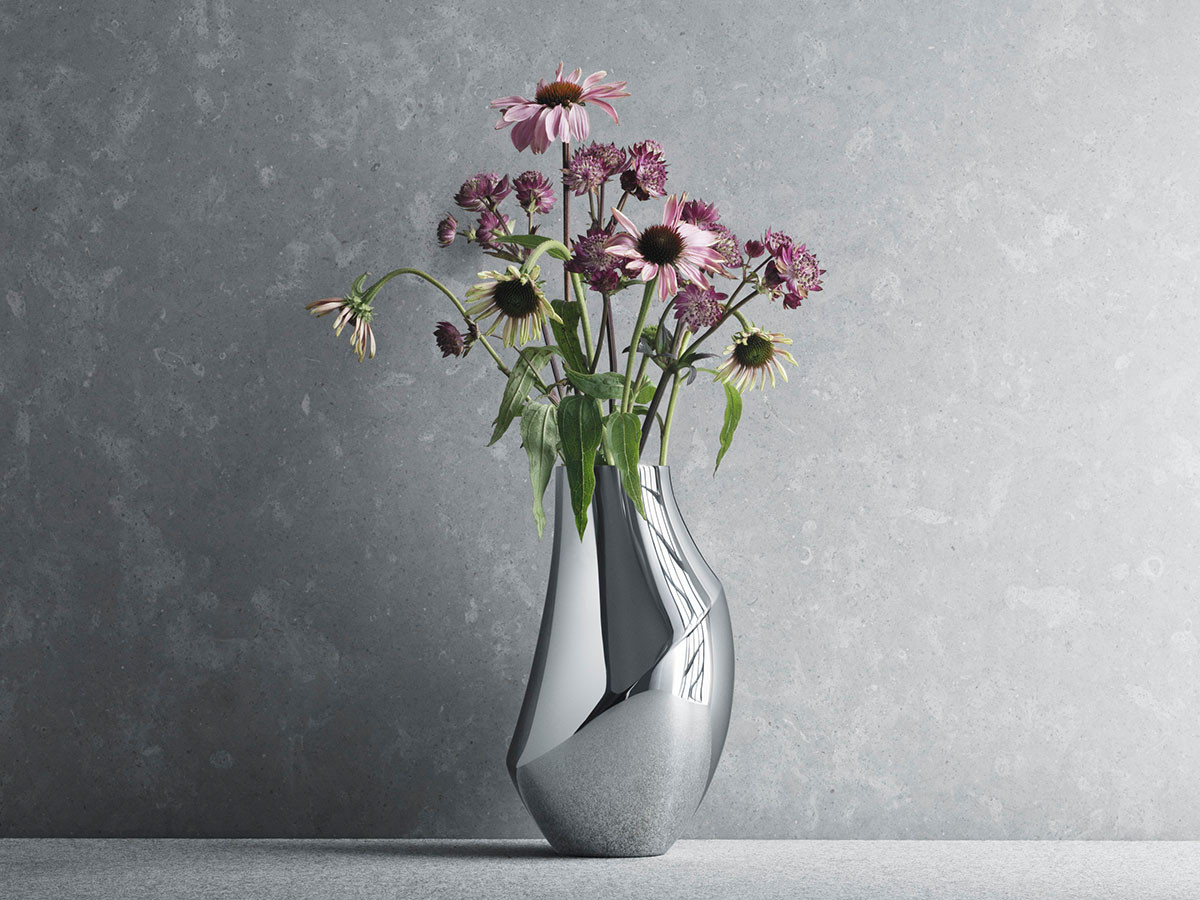 GEORG JENSEN FLORA VASE M / ジョージ ジェンセン フローラ ヴェース