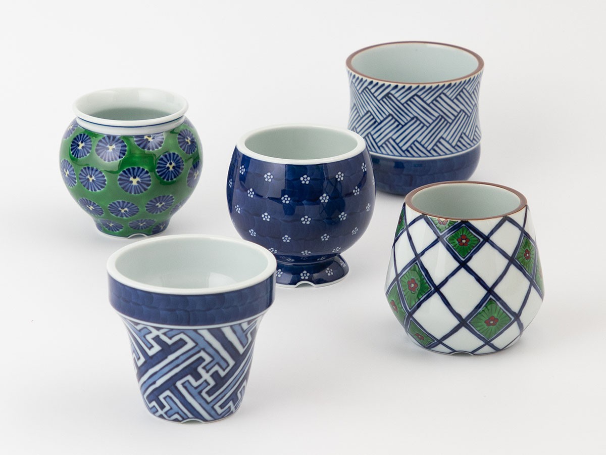 源右衛門窯 染錦花格子 植木鉢 / げんえもんがま 染錦花格子 植木鉢