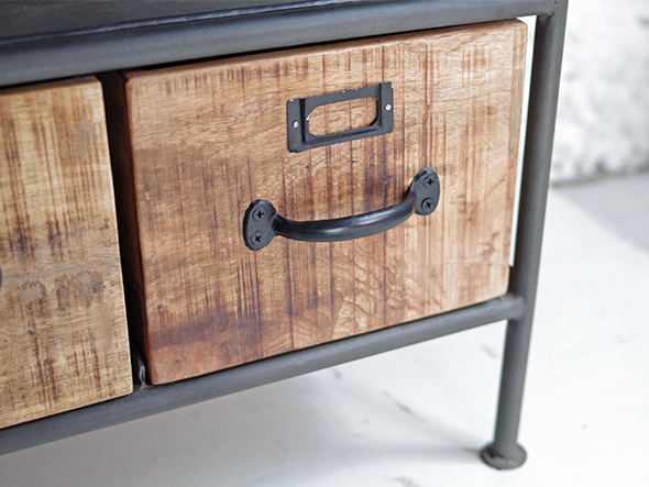 LIFE FURNITURE IRON WOODEN TV BOARD / ライフファニチャー アイアン