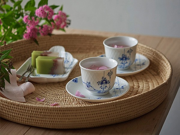 Royal Copenhagen Blue Palmette Pair Tea Set / ロイヤル