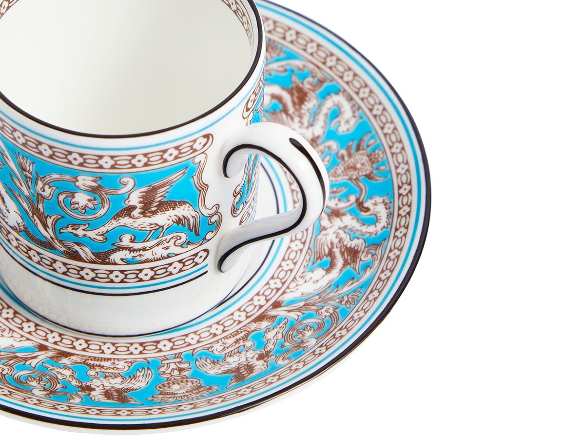 WEDGWOOD FLORENTINE TURQUOISE COFFEE CUP & SAUCER / ウェッジウッド