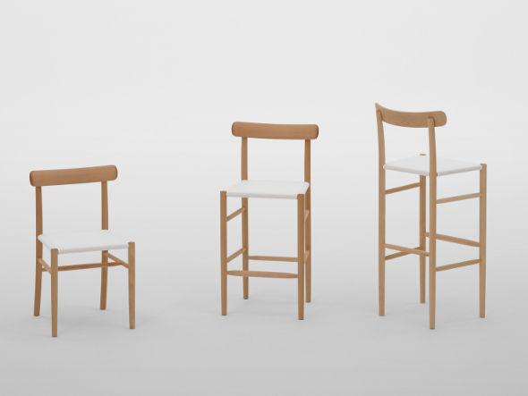 Lightwood Bar Stool Mid / ライトウッド バースツール ミドル 張座