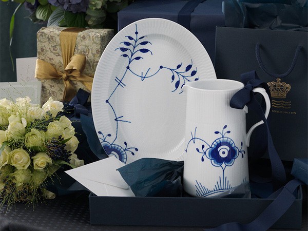 Royal Copenhagen Blue Fluted Mega Oval Dish 28 / ロイヤル