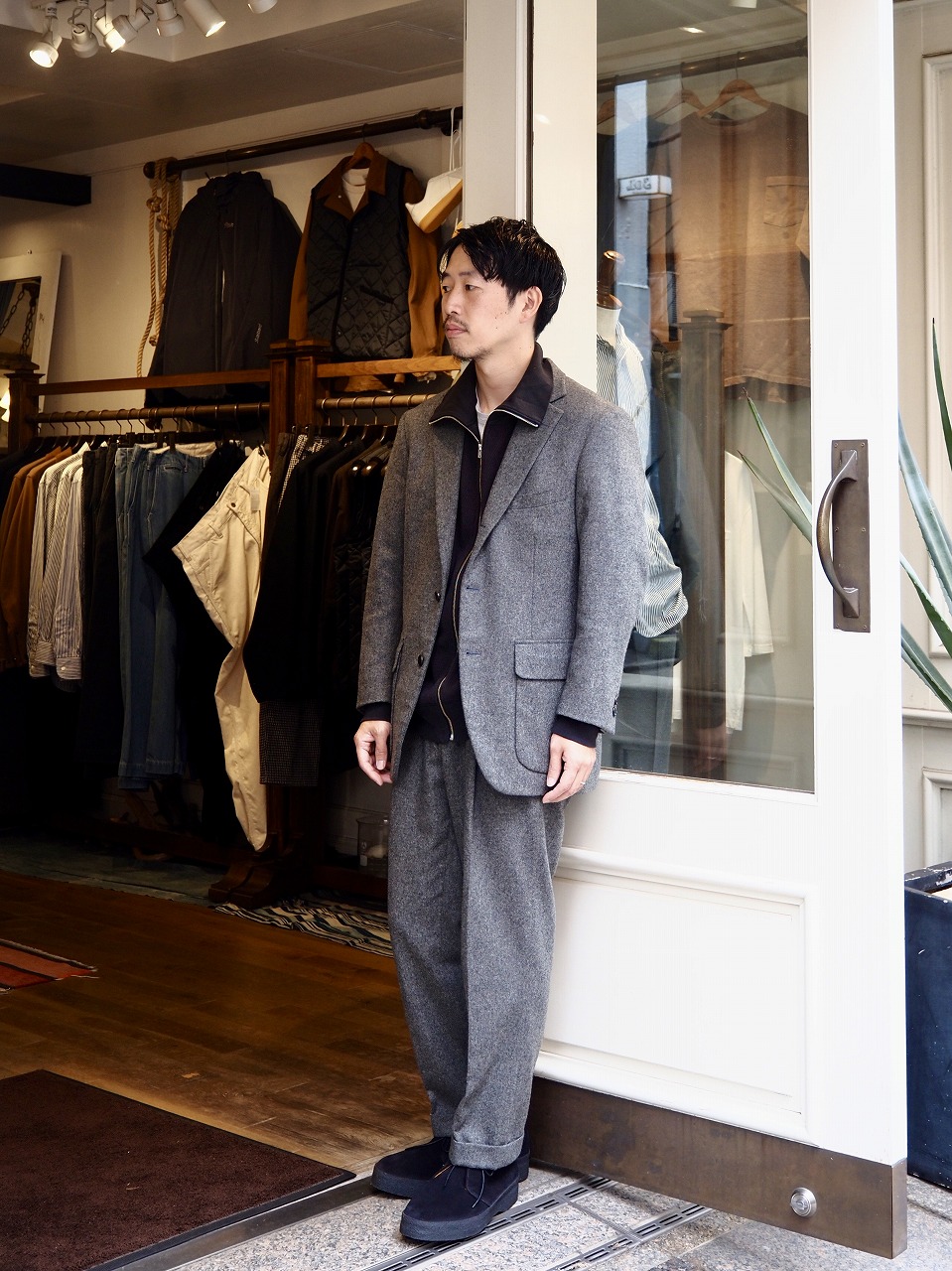 KENNETH FIELD / 60s SPORTS COAT & 1P TRIM TROUSER FOX FLANNEL