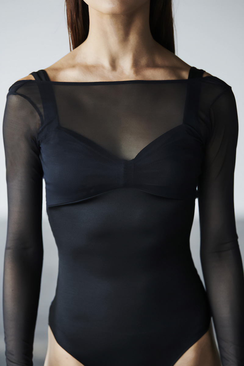 stina / BLACK stina type L long ribbon