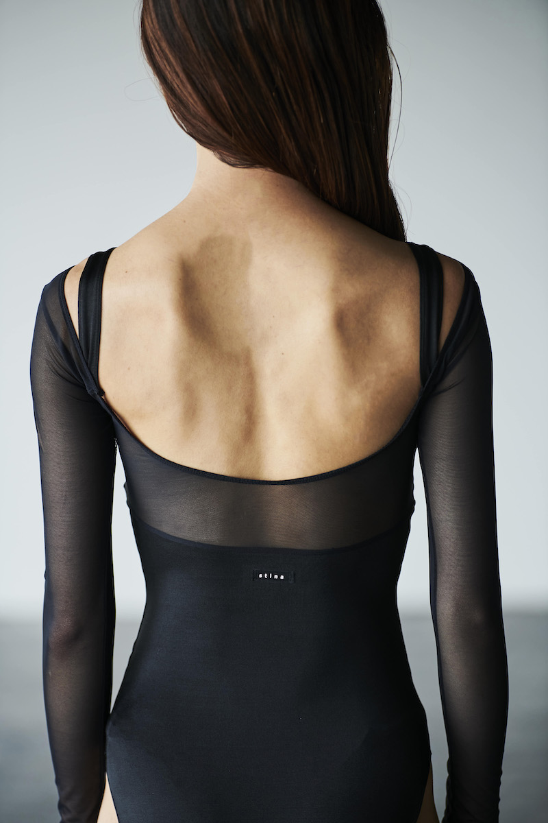 stina / BLACK stina type L long ribbon