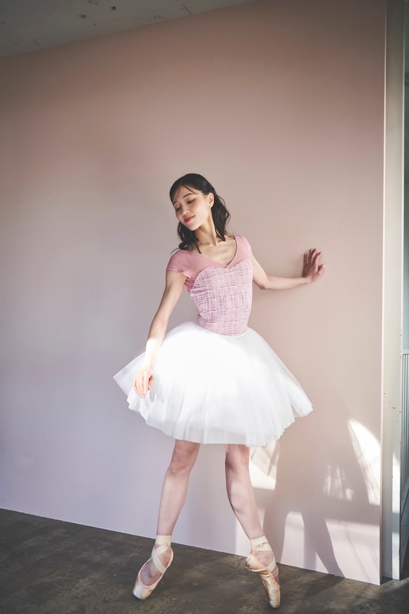 stina / type H half sleeve / light pink tweed