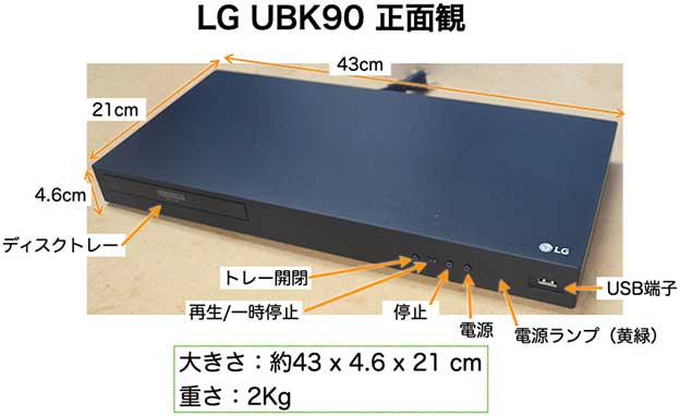4K ブルーレイプレーヤ LG UBK90 レビュー。4K HDR 10、4Kアップ