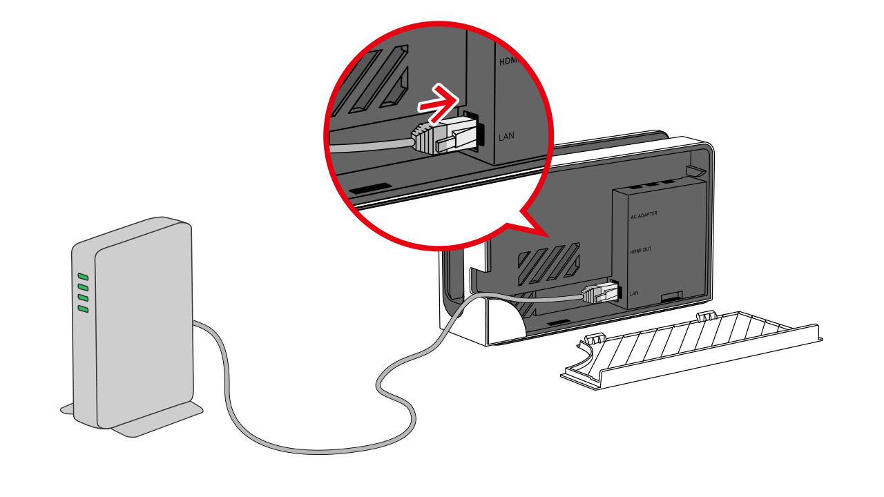 有線でのインターネット接続方法｜Nintendo Switch サポート情報