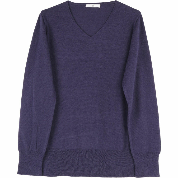 WEB限定/OUTLET】【SL長袖】コットンブレンド Vネック ニットセーター