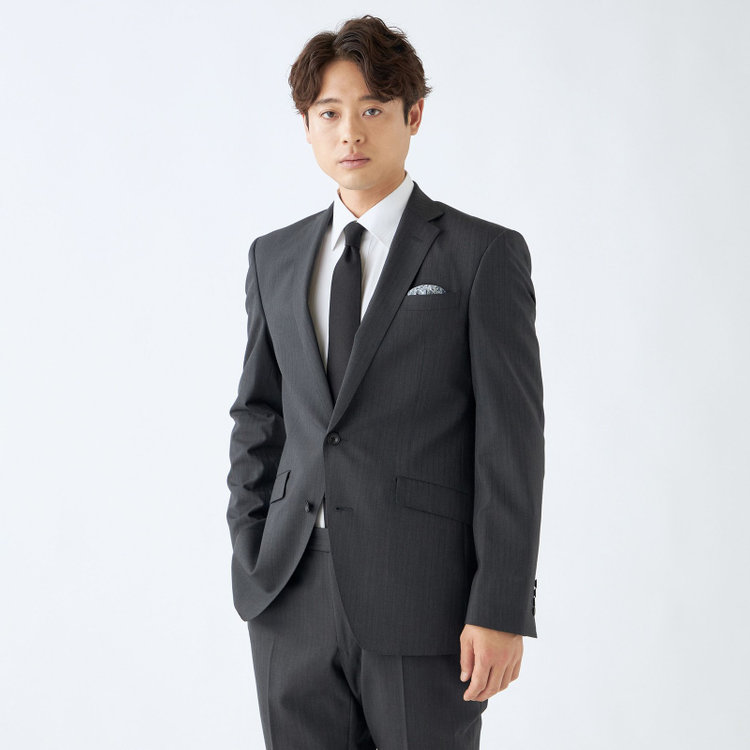 KSW】【春夏】スペアパンツ付き/2釦シングルスーツ 0タック/グレー